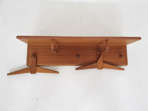 Teak coatrack by Aksel Kjersgaard for Vildbjerg mobelfabrik, Denmark 1960's