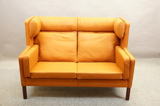 Image 1 of Vintage leather sofa by Børge Mogensen for Fredericia, 1960s