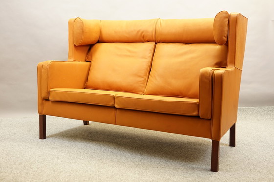Image 1 of Vintage leather sofa by Børge Mogensen for Fredericia, 1960s