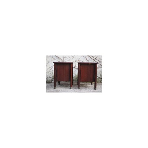 Image 1 of Pair of vintage rosewood consoles, Italy 1970