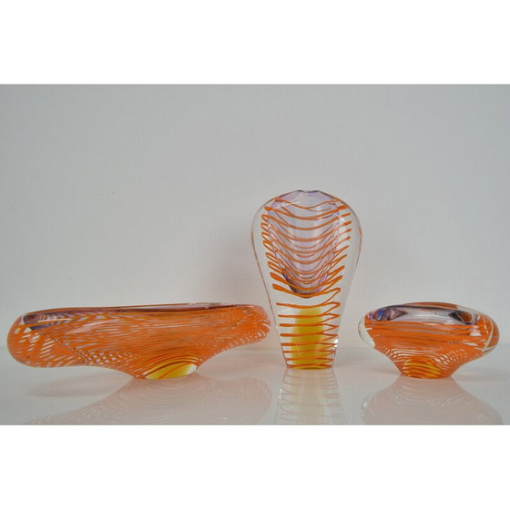 Image 1 of Conjunto de vidrio artístico vintage de Ivo Rozsypal, Checoslovaquia, década de 1970