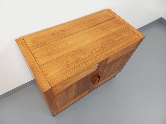Image 1 of Charlotte Perriand Les Arcs Vintage Pine 60's 70's Style Storage Cabinet