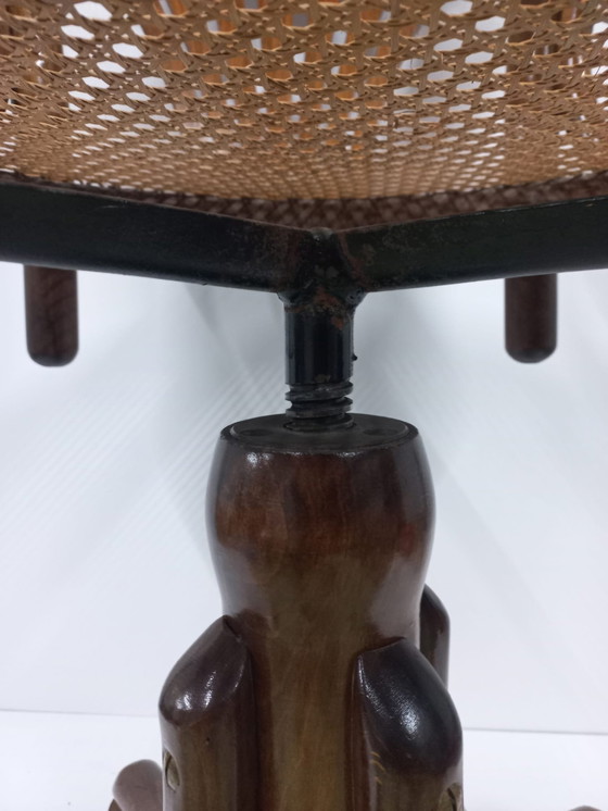 Image 1 of Sedia da ufficio in legno curvato in stile Thonet con cinghie/regolabile in altezza