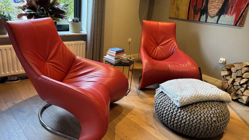 2x Leolux Darius Armchairs