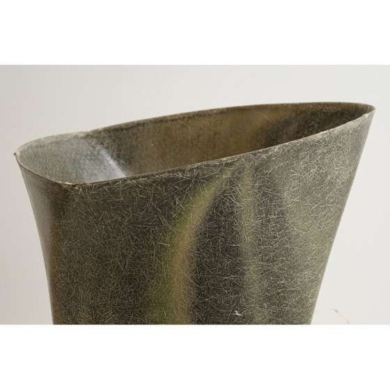 Image 1 of Vintage fiberglass garbage can, 1950