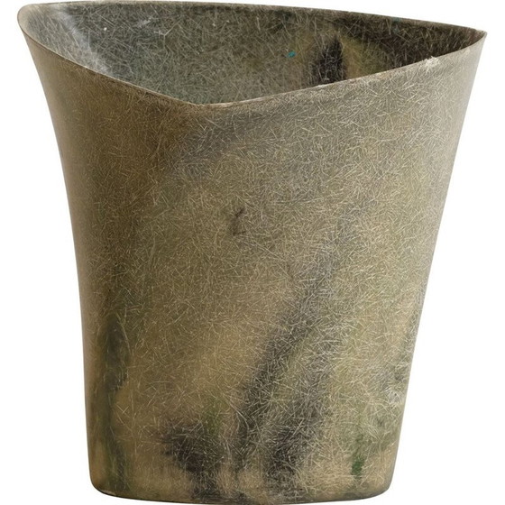 Image 1 of Vintage fiberglass garbage can, 1950