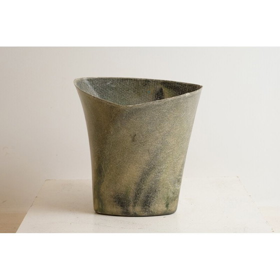 Image 1 of Vintage fiberglass garbage can, 1950