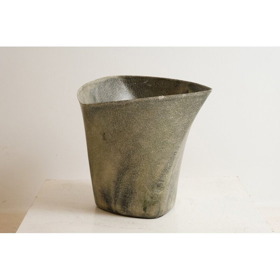 Image 1 of Vintage fiberglass garbage can, 1950