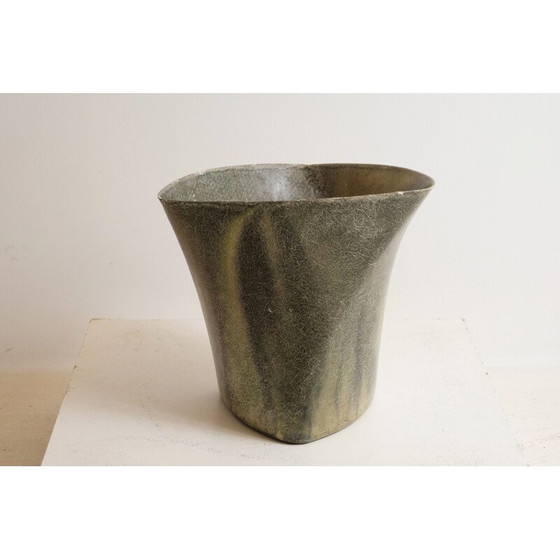 Image 1 of Vintage fiberglass garbage can, 1950