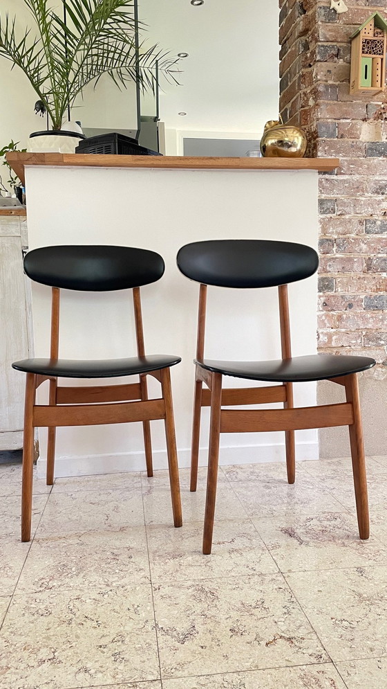 Image 1 of Pair De Chaises Scandinaves Chic Vintage