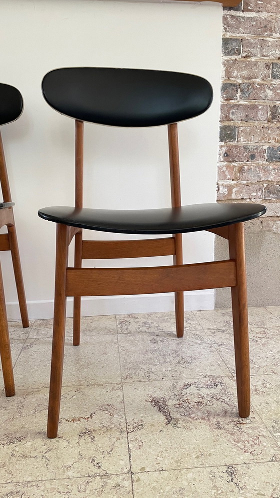 Image 1 of Pair De Chaises Scandinaves Chic Vintage