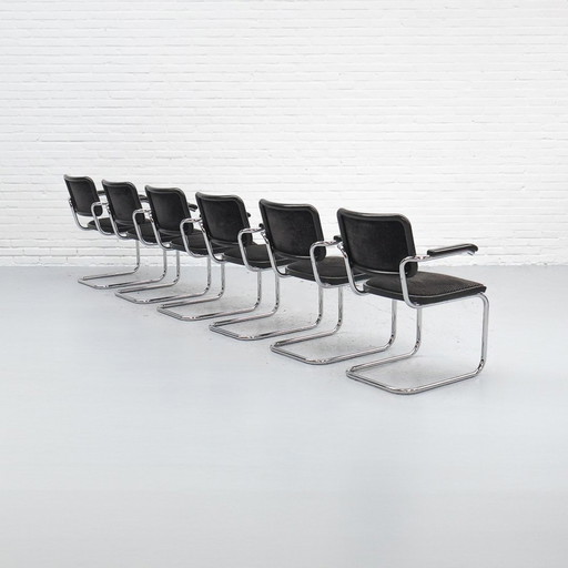 Set Of 6 Thonet S64 Dining Chairs