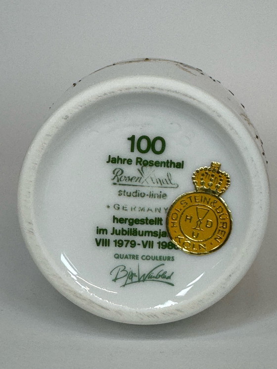 Image 1 of Rosenthal "Björn Wiinblad" 100th Anniversary Vase