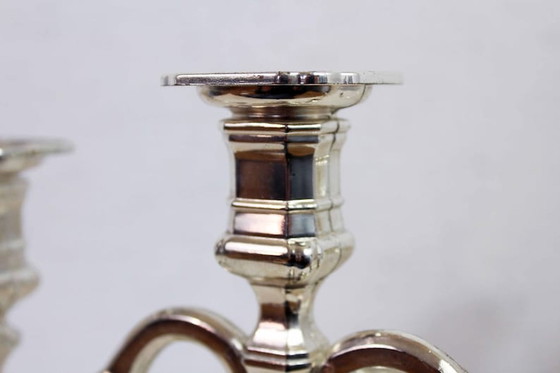 Image 1 of Pair of Silver plated candlesticks 3 fires 1960 by BMF