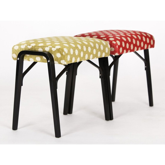 Image 1 of Set of 2 Mid-Century Czech Stools - 1960s