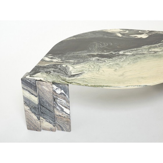 Image 1 of Vintage Sicilian marble eye coffee table, France 1970s