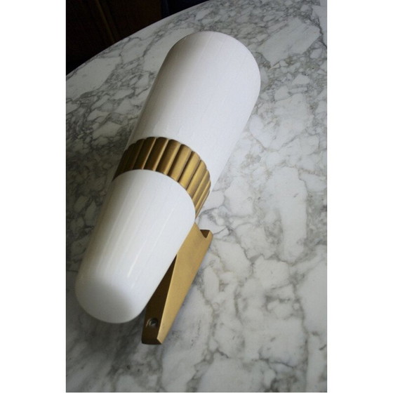 Image 1 of Vintage glass and metal wall lamp, 1960