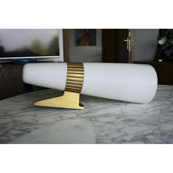 Image 1 of Vintage glass and metal wall lamp, 1960