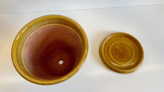 Image 1 of Vaso e piattino in ceramica Clarous, Francia