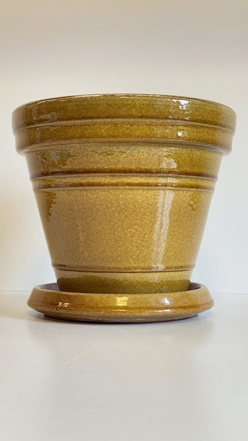 Pot and Saucer Poterie Clarous France