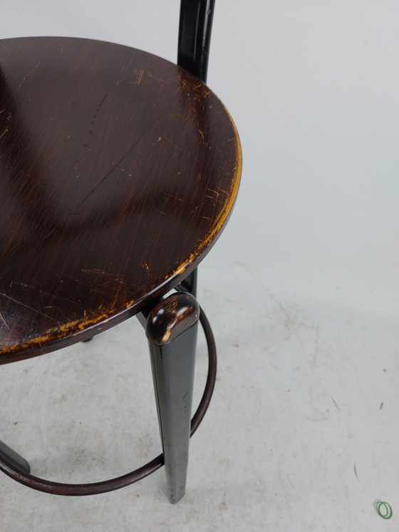 Image 1 of 4 X Bar Stool By Spahn 1970'S In Beautiful Patina