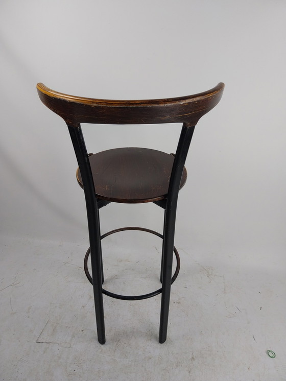 Image 1 of 4 X Bar Stool By Spahn 1970'S In Beautiful Patina