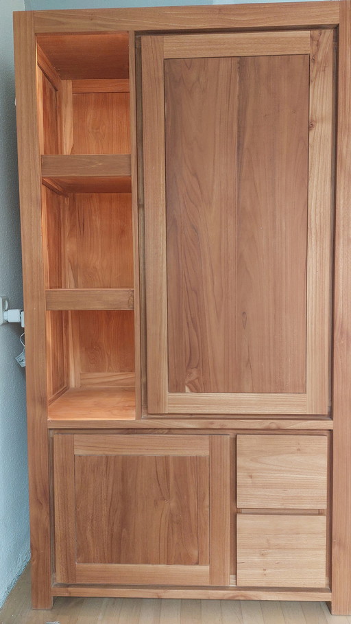 Modern custom cabinet made of solid teak