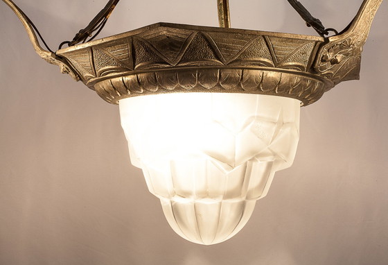 Image 1 of Degué" Art Deco chandelier