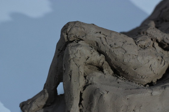 Image 1 of Terracotta Sculpture- Lying Woman- Yolande Ide (1931)