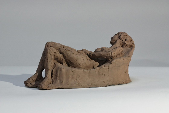 Image 1 of Terracotta Sculpture- Lying Woman- Yolande Ide (1931)