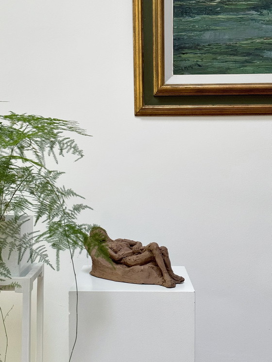 Image 1 of Terracotta Sculpture- Lying Woman- Yolande Ide (1931)