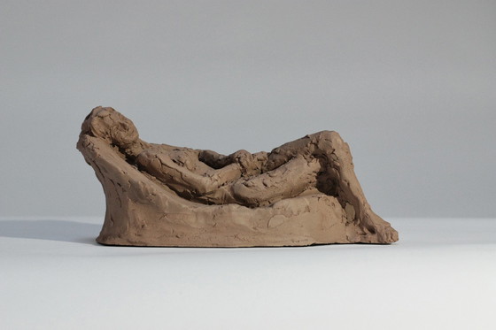 Image 1 of Terracotta Sculpture- Lying Woman- Yolande Ide (1931)