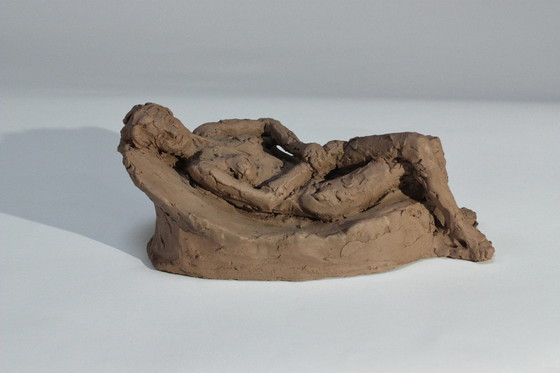 Image 1 of Terracotta Sculpture- Lying Woman- Yolande Ide (1931)