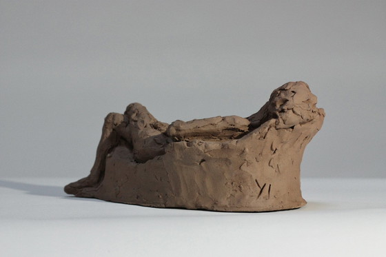 Image 1 of Terracotta Sculpture- Lying Woman- Yolande Ide (1931)