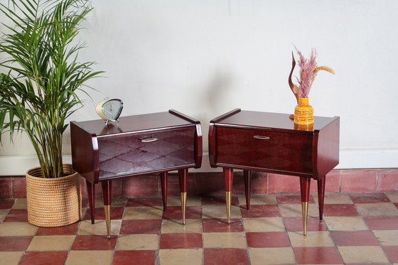 Image 1 of 2x Table de chevet Mid Century