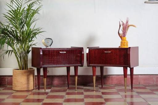 2x Mid century bedside table