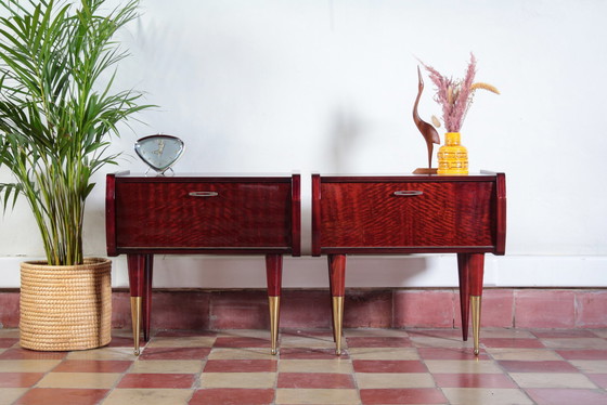 Image 1 of 2x Table de chevet Mid Century