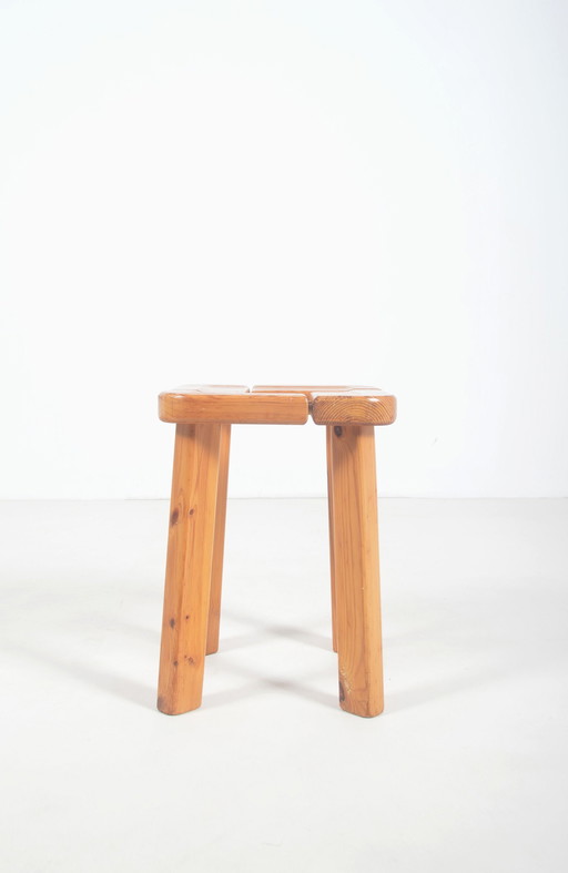 Finnish Wooden Stool by Finnsauna Lagerholm, 1950s