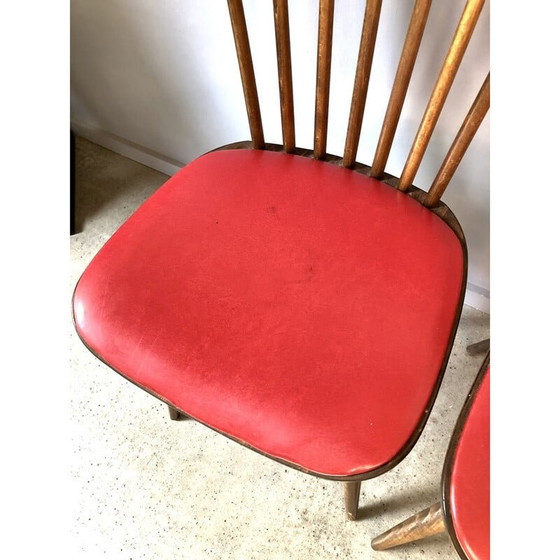 Image 1 of Sedia vintage Minuet Baumann in similpelle rossa