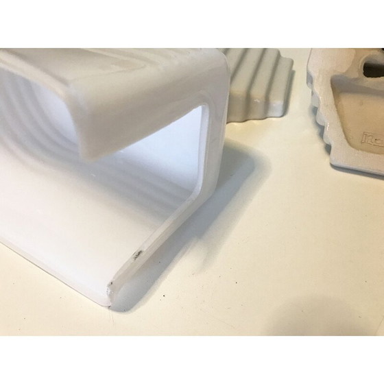 Image 1 of Lampada da parete vintage in opale e porcellana di Roca Spagna