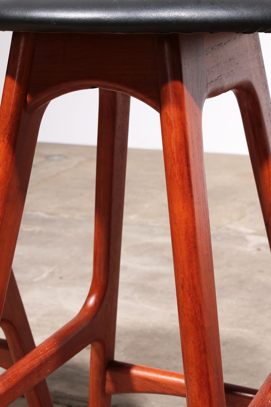 Image 1 of Erik Buch Wooden Bar Chairs 1960 Denmark