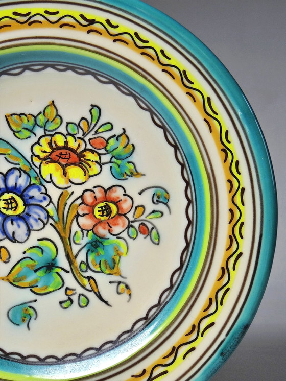 Image 1 of Small decorative plate, painted, handmade ceramic from Tolede