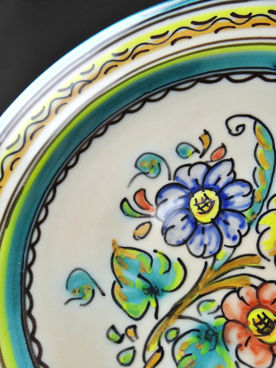 Image 1 of Small decorative plate, painted, handmade ceramic from Tolede