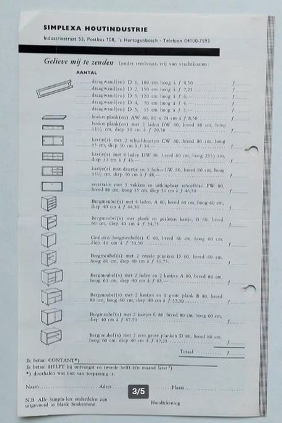 Image 1 of Simpla Lux wall cabinet wall system 1960s