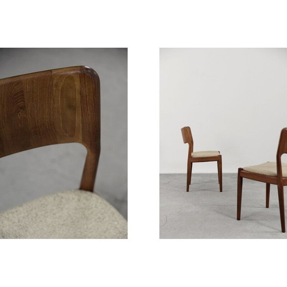 Image 1 of Juego de cuatro sillas de comedor danesas de teca de mediados de siglo de Glostrup Møbelfabrik, años 60