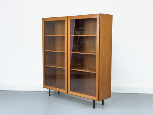 Teak Cabinet with Glass Doors from Omann Jun, 1960s