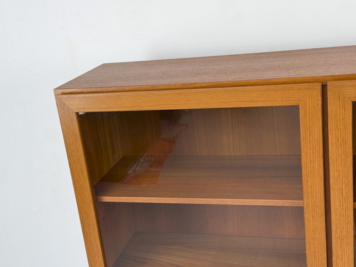 Teak Cabinet with Glass Doors from Omann Jun, 1960s