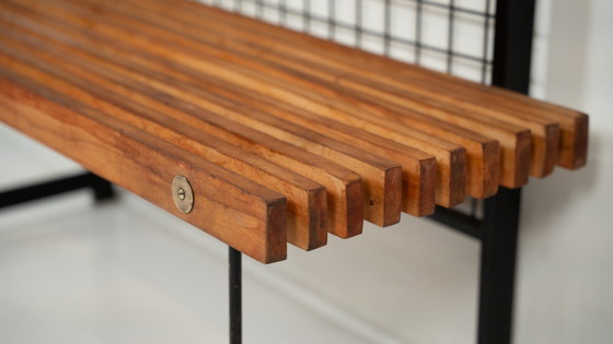 Image 1 of Mid-Century Entryway Bench With Coat Rack, Italy, 1960S