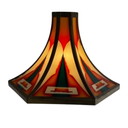 Art Deco / Amsterdam School - Stained glass wall sconce - Bronze frame - Multiple in stock