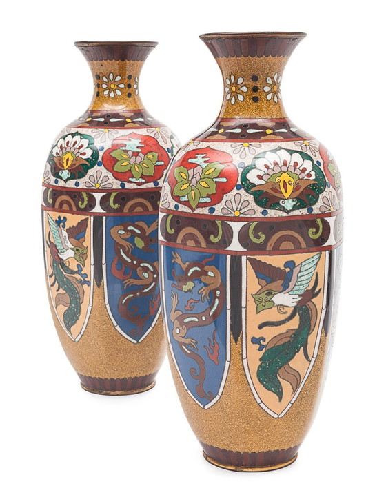 Image 1 of Pair Of Japanese Vases